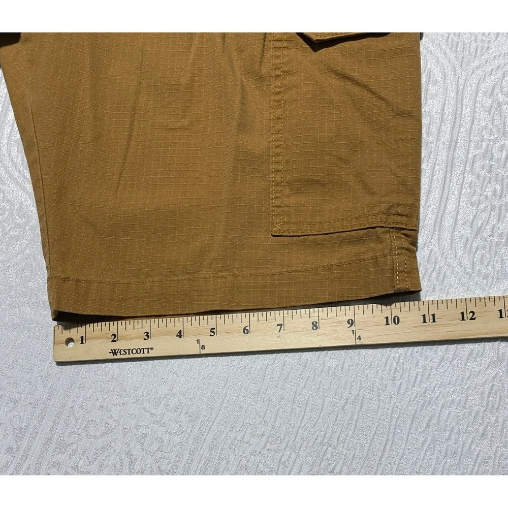 Lincoln‎ Outfitters Workwear Mens Brown Ripstop Cargo Shorts Size 34